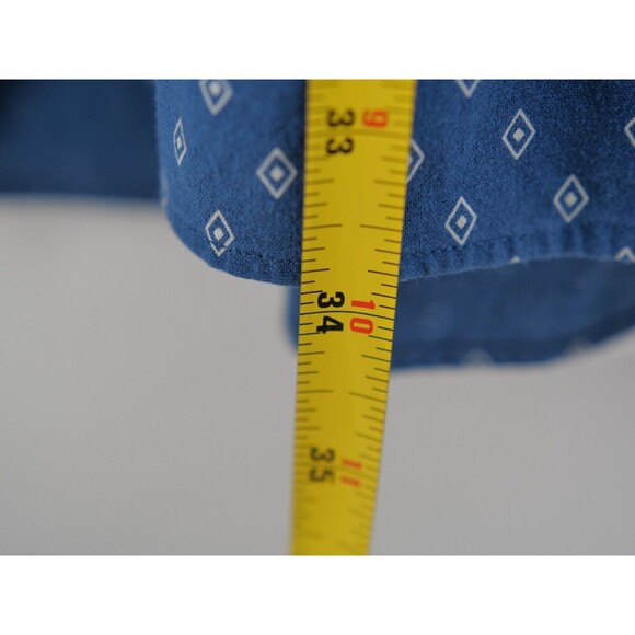 Ralph Lauren Button Down Shirt All Over Print Diamond Men’s XLT Tall Blue - Picture 7 of 9